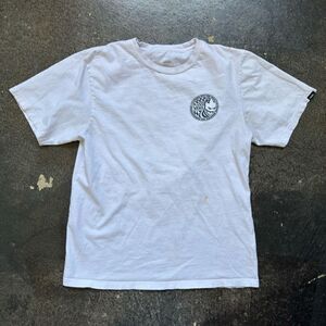 Vans Off The Wall X Spitfire White Short Sleeve Kids T-Shirt Size Large Used